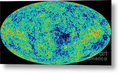 Microwave Metal Print featuring the photograph Map Microwave Background by Nasa/science Photo Library
