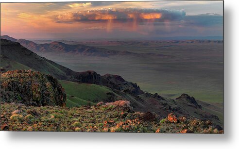 Nature Metal Print featuring the photograph Oregon Canyon Mountain Views by Leland D Howard