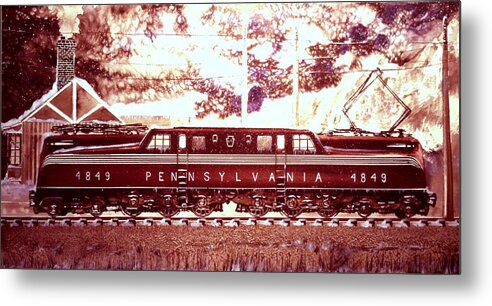 Pennsylvania Metal Print featuring the painting Pennsylvania Winter, GG1 by J Vincent Scarpace