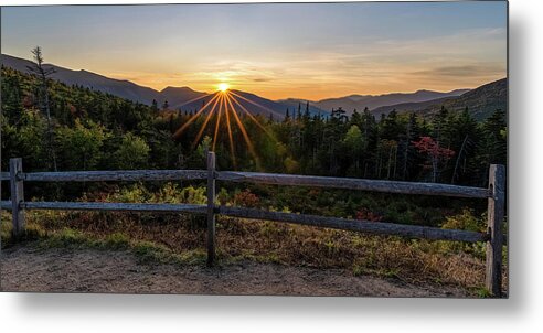 Kancamagus Metal Print featuring the photograph Sunset in New Hampshire's White Mountains 2x1 by William Dickman