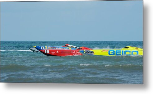 Superboat Metal Print featuring the photograph Superboat powerboat racing ClassONE by Bradford Martin