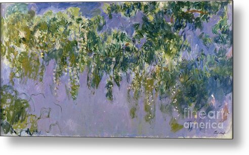 Claude Monet Metal Print featuring the painting Wisteria #21 by Claude Monet