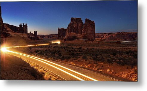 Arches Metal Print featuring the photograph Arches Evening Exit by Owen Weber