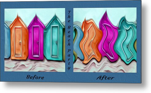 Abstract Metal Print featuring the digital art Before and After the Party by Ronald Mills
