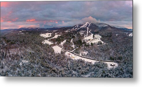 2021 Metal Print featuring the photograph Burke Mountain, VT at Sunset by John Rowe