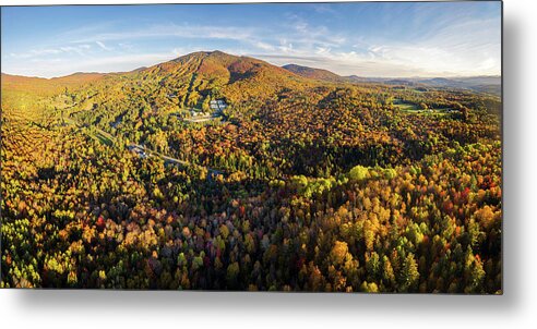 Fall Metal Print featuring the photograph Fall Colors at Burke Mountain - October 2022 by John Rowe