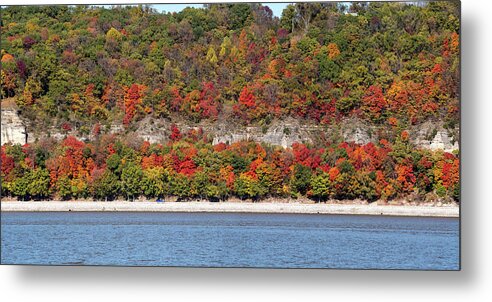 Fall Metal Print featuring the photograph Fall on the Mississippi by Steve Stuller