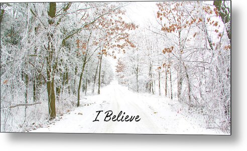 Photography Metal Print featuring the photograph I Believe 162021 by Jean Plout