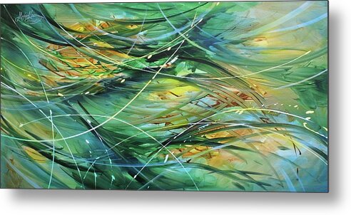 Abstract Metal Print featuring the painting Light Sight by Michael Lang