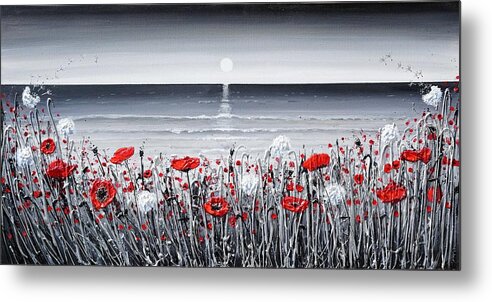 Redpoppies Metal Print featuring the painting Make a wish by Amanda Dagg