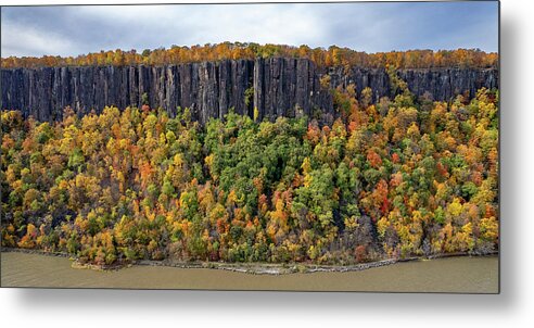 Autumn Metal Print featuring the photograph Palisade Cliffs in Autumn 3 by Kevin Suttlehan