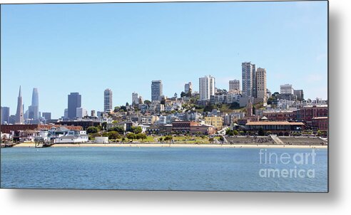 Wingsdomain Metal Print featuring the photograph San Francisco Aquatic Park From Hyde Street to Ghirardelli Square R2532a Long by Wingsdomain Art and Photography