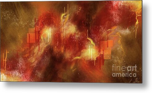 Abstract Metal Print featuring the painting Steadfast in the Storm by Art by Gabriele