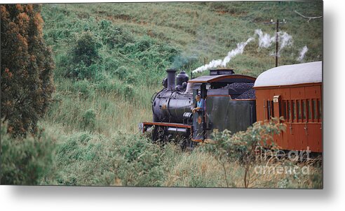 Train Metal Print featuring the photograph Through the Countryside by Russell Brown