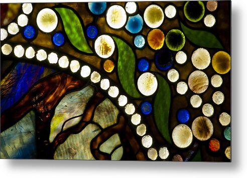 Abstract Metal Print featuring the photograph Circles of Glass by Christi Kraft