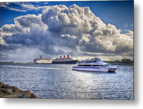 Queen Mary Metal Print featuring the photograph Cloud Crowns the Queen by Joseph Hollingsworth