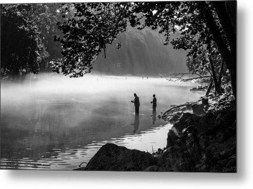 Fishing Metal Print featuring the photograph Early Morning Fishing by Paula Ponath