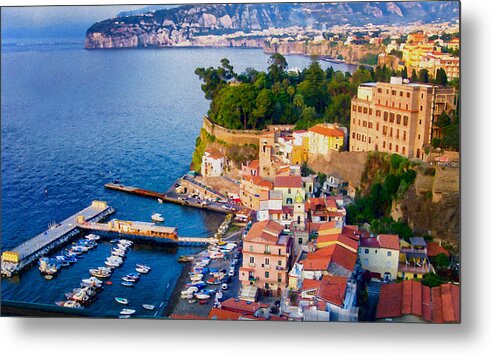 Sorrento Italy Metal Print featuring the photograph Sorrento Harbor - Italy by Jon Berghoff
