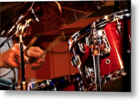 Fractals Metal Print featuring the photograph Electric Drums by Cameron Wood