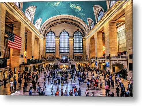 New York Metal Print featuring the painting New York City Grand Central Terminal by Christopher Arndt