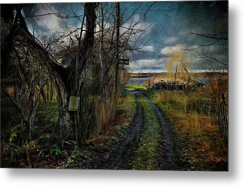 City Metal Print featuring the photograph Outskirts-road To River... by Aleksandrs Drozdovs