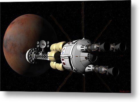 Spaceship Metal Print featuring the digital art Within sight by David Robinson