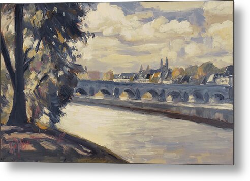 Maastricht Metal Print featuring the painting Maastricht seen from Wyck by Nop Briex