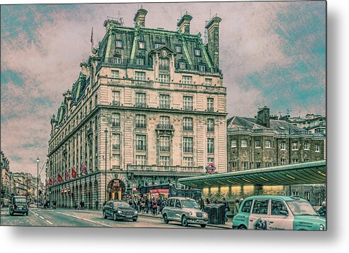 London Metal Print featuring the photograph Puttin' On The Ritz in London, Vintage Version by Marcy Wielfaert