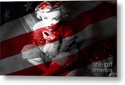 Modonna Metal Print featuring the mixed media Marylin Monroe by Marvin Blaine