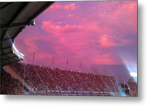 Dusk Metal Print featuring the photograph Bryant-Denny Painted Sky by Kenny Glover