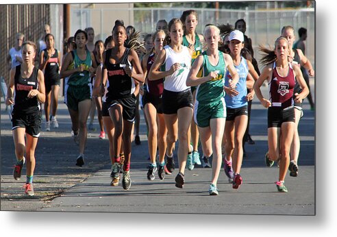 Cal Metal Print featuring the photograph Ladies start #1 by Randy Wehner