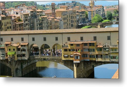 The Ponte Vecchio Metal Print featuring the photograph Ponte Vecchio by Sue Morris