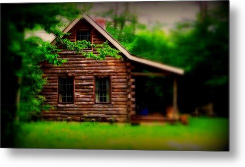  Log Cabin Metal Print featuring the photograph The Rustic Log Cabin by Marysue Ryan