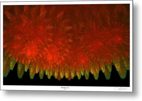 Abstracts Metal Print featuring the digital art 1274 Border by Lar Matre