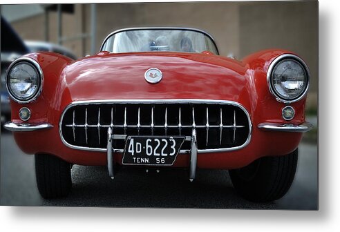 Covette Metal Print featuring the photograph 56 Corvette by George Taylor