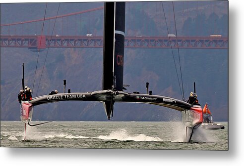 Oracle Metal Print featuring the photograph America's Cup San Francisco #33 by Steven Lapkin