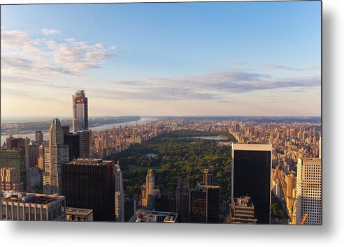 Tranquility Metal Print featuring the photograph Aerial View Over Central Park And by Future Light