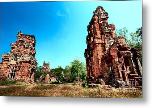 Ruins Metal Print featuring the photograph Angkor Wat Ruins by Julian Cook