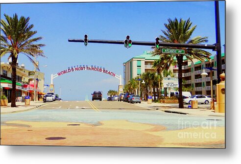 Daytona Beach Metal Print featuring the photograph Atlantic Avenue in Daytona by Jeanne Forsythe