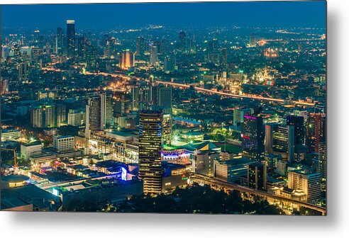 Tranquility Metal Print featuring the photograph Bangkok Blue by Rak Thammarak