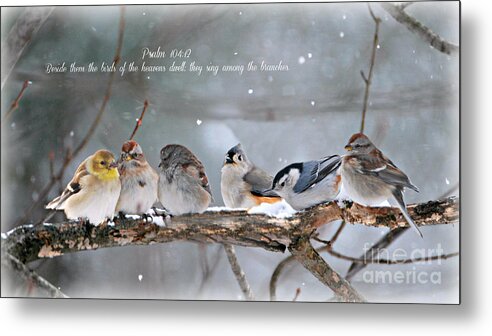  Metal Print featuring the photograph Birds on a Branch by Lila Fisher-Wenzel