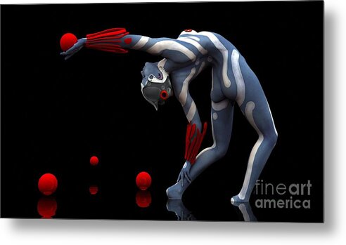Body Metal Print featuring the digital art Body in Motion by Sandra Bauser