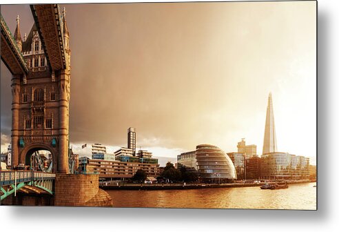 Panoramic Metal Print featuring the photograph Changing Faces Of London Skyline by Shomos Uddin