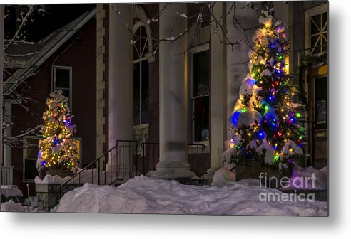 Christmas Metal Print featuring the photograph Christmas in Stowe Vermont. by New England Photography