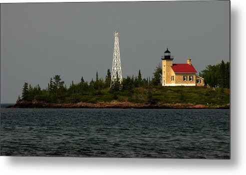 Michigan Metal Print featuring the photograph Copper Harbor Lighthouse 2 by Robert Lozen
