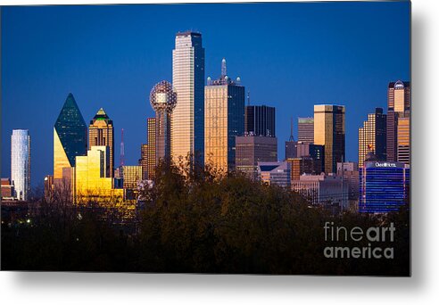 Dallas Metal Print featuring the photograph Dallas Skyline by Inge Johnsson