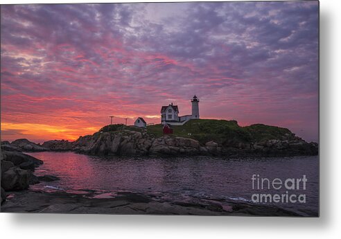 Atlantic Metal Print featuring the photograph Dawn at the Nubble by Steven Ralser