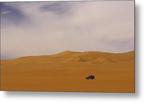 Land Metal Print featuring the photograph Desert driving by Ivan Slosar