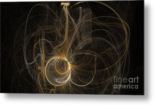 Fractal Metal Print featuring the digital art Fractal 5 Circle is SWEET by Alys Caviness-Gober