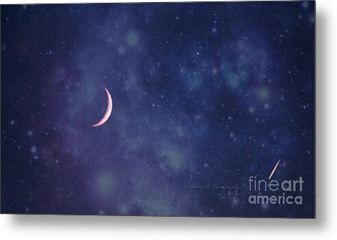 Moon Metal Print featuring the photograph Galactic show by Rima Biswas